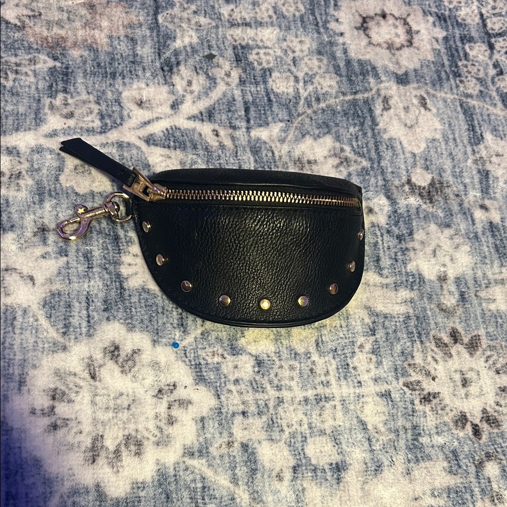 Black Leather Studded Women's Bag